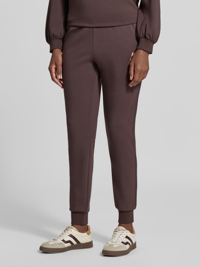 Armani Exchange Sweatpants aus Viskose-Mix mit seitlichen Eingrifftaschen Dunkelbraun 4