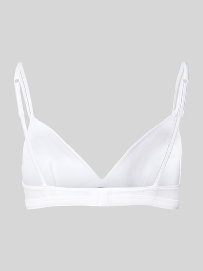 Productfoto, witte bh in Triangelvorm met haakjessluiting van SKINY, mix van katoen en elastaan, verstelbare bandjes, nauwsluitend