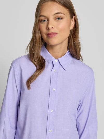 Polo Ralph Lauren Regular fit overhemdblouse met logostitching Paars - 3