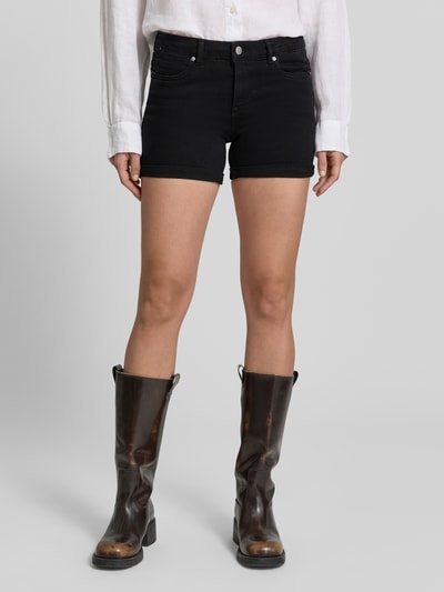 VERO MODA Regular Fit Jeansshorts aus Baumwoll-Mix Modell 'LUNA' Black 4