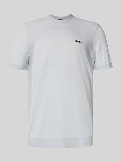 BOSS Green Regular fit T-shirt van katoenmix, model 'MOMENTUM' Lichtgrijs - 2