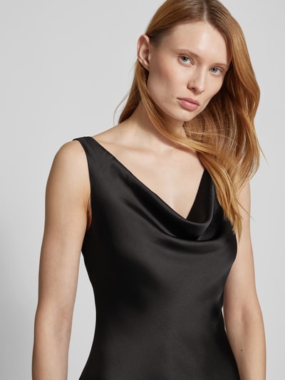 Norma Kamali Maxikleid mit Wasserfall-Ausschnitt Black 3