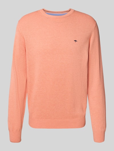 Fynch-Hatton Gebreide pullover met ronde hals Abrikoos - 2