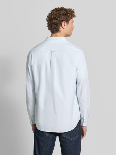 Lacoste Regular Fit Freizeithemd aus reiner Baumwolle Hellblau 5