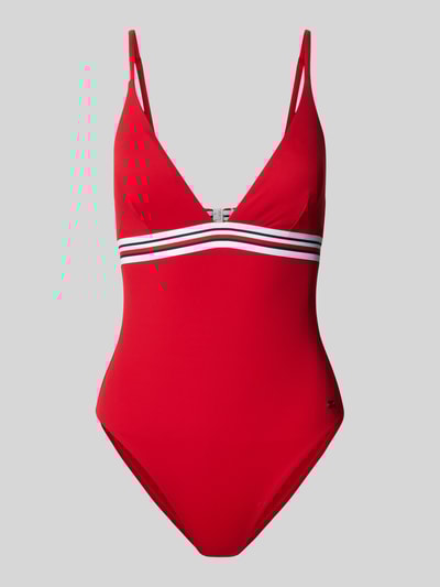 TOMMY HILFIGER Badeanzug mit Logo-Tape Rot 1