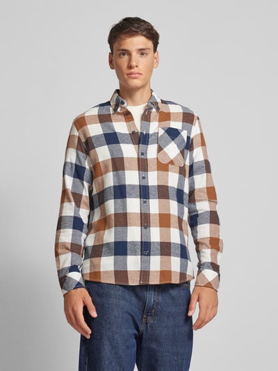 Blend Koszula casualowa o kroju regular fit z kołnierzykiem typu button down Granatowy 4