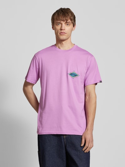 Quiksilver T-Shirt mit Label-Print Rosa 4