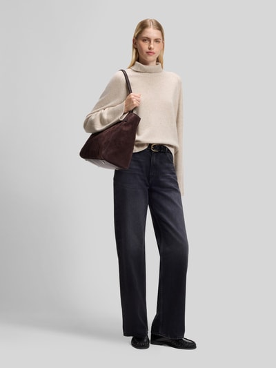 BOSS Regular Fit Rollkragenpullover aus Kaschmir Sand 1