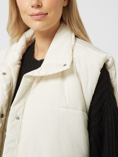 Karo Kauer Steppweste mit Stehkragen  Offwhite 3