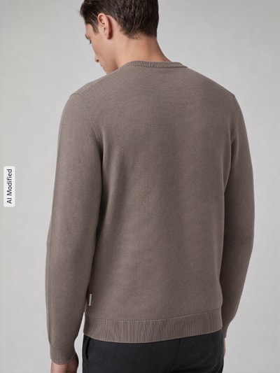Marc O'Polo DENIM regular fit pullover van puur katoen Taupe - 3
