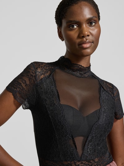 GUIDO MARIA KRETSCHMER WOMAN Slim Fit Body mit Spitzenbesatz Modell 'Rosalia' Black 3