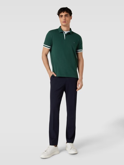 Tommy Hilfiger Slim fit poloshirt met logostitching Donkergroen - 1