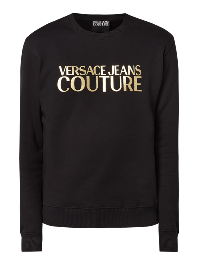 Buy Versace Jeans Couture Sweatshirt mit Logo-Print in schwarz online | Pu0026C