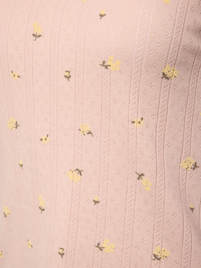 Jake*s Casual Pyjama-Oberteil mit Rundhalsausschnitt und Wellensaum Hellrosa 2