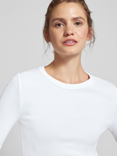 Calvin Klein Jeans Shirt met lange mouwen met ribstructuur Wit - 3