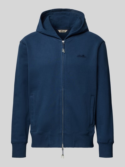 Produktfoto, Sweatjacke mit Kapuze Modell 'TAURASI' von Ellesse, kolor granatowy, bawełniany miks, luźny krój, suwak, kieszenie, ściągacze