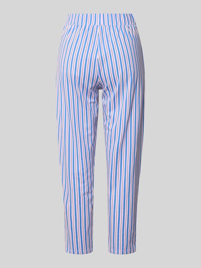 Produktfoto, Slim Fit Pyjama-Hose in verkürzter Passform von Skiny, blau-weiß gestreift, Baumwoll-Mix, elastischer Bund mit Tunnelzug