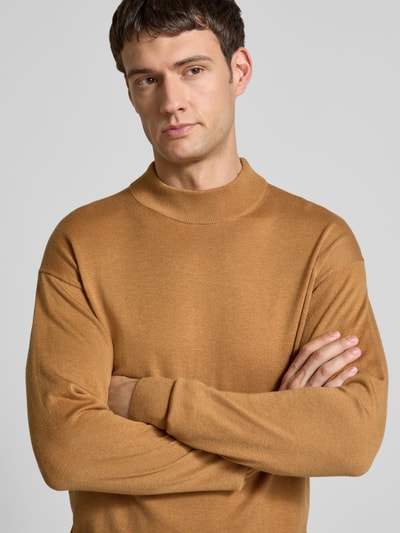 Scotch & Soda Strickpullover mit gerippten Abschlüssen Camel 3