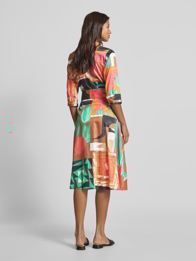 Milano Italy Hemdblusenkleid mit Bindegürtel Black 5