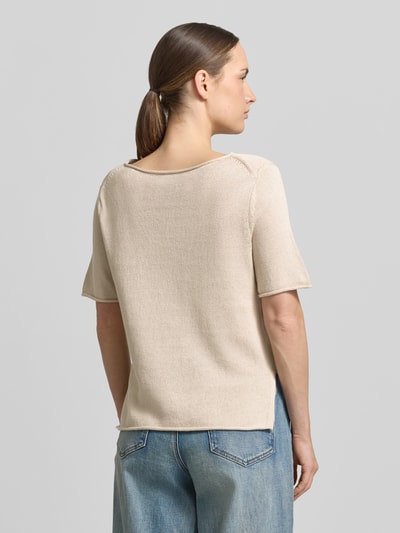 Marc O'Polo Regular Fit T-Shirt aus Baumwoll-Leinen-Mix Stein 5