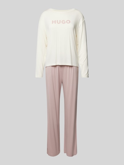 HUGO Pyjama mit Label-Print Modell 'UNITE' Rosa 1