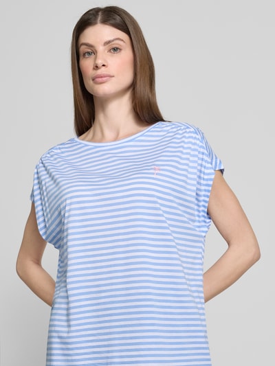 Smith and Soul T-shirt z haftem i okrągłym dekoltem Jasnoniebieski 3