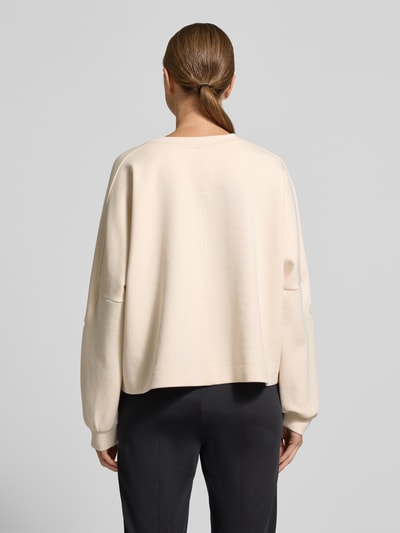 Marc Cain Oversized sweatshirt met ribboorden Zand - 5