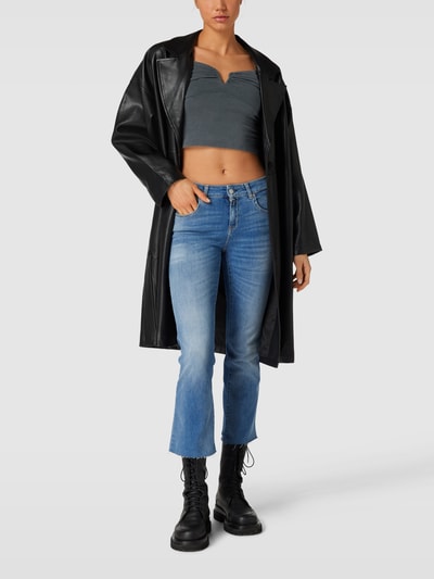 Replay Mid Rise Jeans mit Kontrastnähten Modell 'FAABY' Hellblau 1