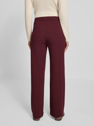 Raffaello Rossi Wide leg broek met steekzakken, model 'Palina' Bordeaux - 5