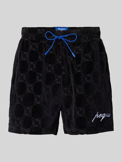 PEQUS Shorts mit Label-Stitching Black 2