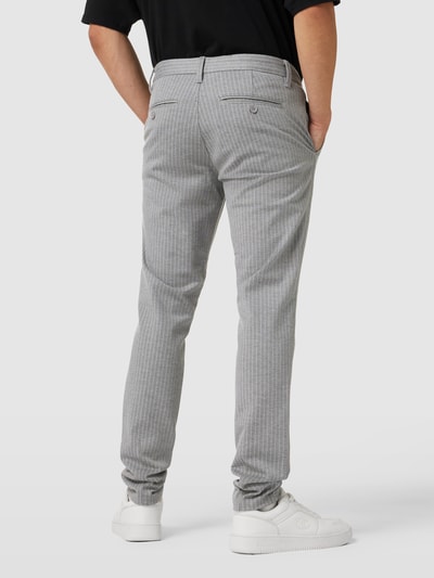 Only & Sons Stoffen broek met streepmotief, model 'MARK' Lichtgrijs - 5