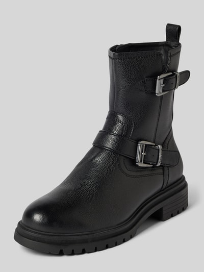 Tamaris Lederboots mit Dornschließe Black 1