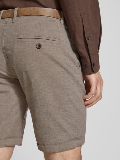 Redefined Rebel Regular Fit Bermudas mit Gesäßtaschen Modell 'NEBRASKA' Beige 3
