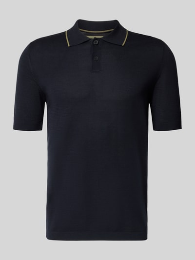 Marc O'Polo Regular fit poloshirt van puur katoen - Marc O'Polo × DFB Travel Collection Donkerblauw - 2
