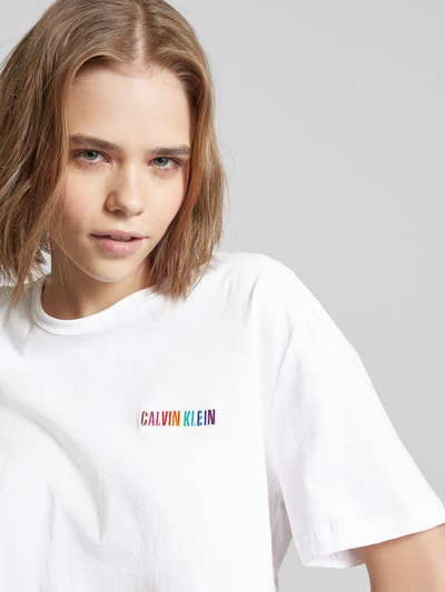 Calvin Klein Underwear T-shirt met labelstitching, model 'INTENSE PWR PRIDE' Wit - 3