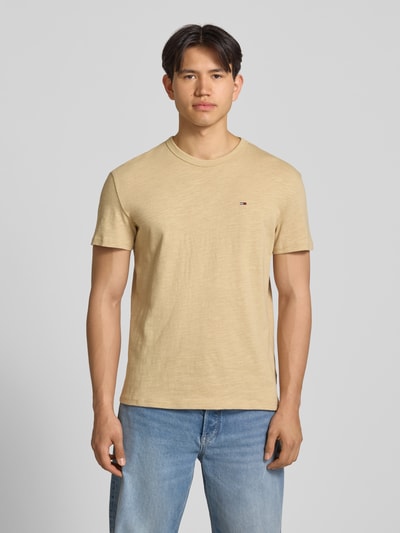 Tommy Jeans Regular Fit T-Shirt aus reiner Baumwolle Beige 4