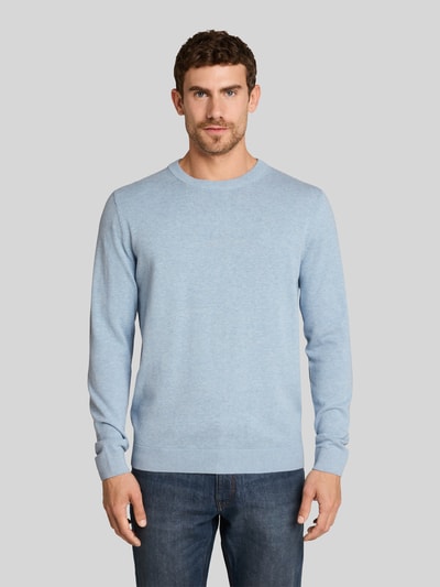 Tom Tailor Regular Fit Pullover aus reiner Baumwolle Hellblau 4