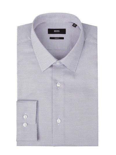 BOSS Slim Fit Business-Hemd aus Baumwolle Flieder 2