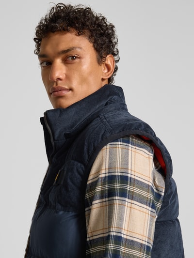 PME Legend Regular fit bodywarmer met logo-applicatie, model 'Gobbler' Marineblauw - 3