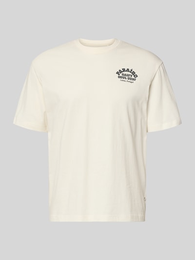 Produktfoto, regular fit T-shirt uit puur katoen van s.Oliver RED LABEL in gebroken wit met ronde hals, zachte textuur