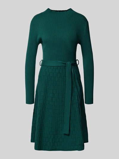 Apricot Kleid aus Viskose-Mix in Strick-Optik Dunkelgruen 2