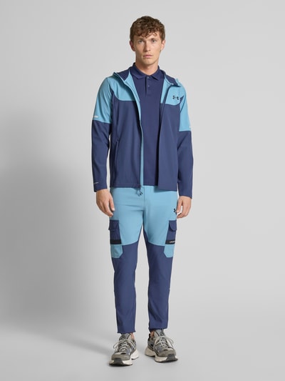 Under Armour Regular fit poloshirt met logo en knoopsluiting Marineblauw - 1