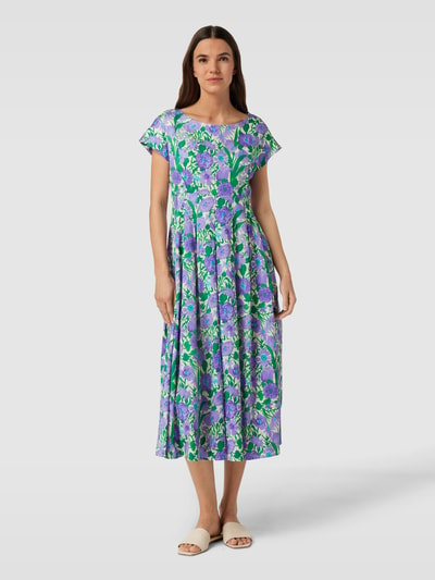 Weekend Max Mara Midi-jurk met all-over bloemenmotief, model 'VIAGGIO' Paars - 1