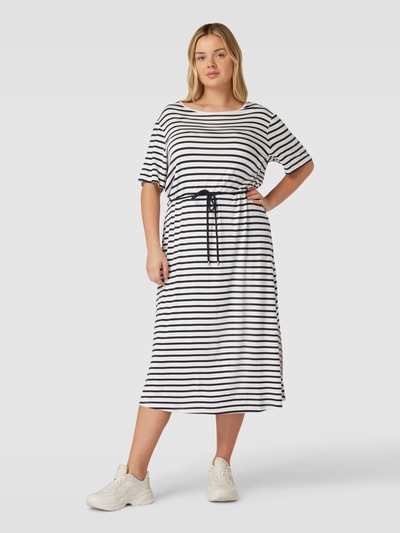 Tommy Hilfiger Curve PLUS SIZE midi-jurk met streepmotief Marineblauw - 1