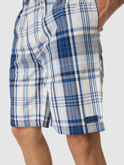 Gant Korte pyjamabroek met glencheck-motief Blauw - 3