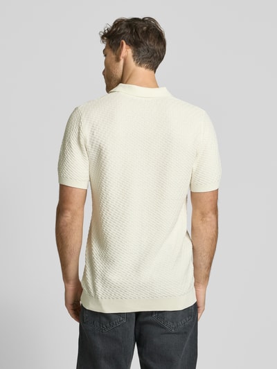 JAKE*S STUDIO MEN Regular fit poloshirt met structuurmotief Offwhite - 5