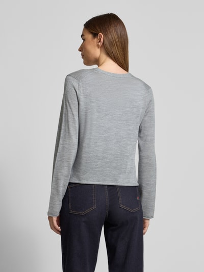 Marc O'Polo Regular Fit Strickjacke aus Schurwoll-Mix Mittelgrau 5