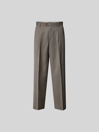 Produktfoto, Straight Fit Anzughose aus Woll-Mix von ANNARR, grau, Bügelfalten, elastisch, Eingrifftaschen, strukturierte Oberfläche