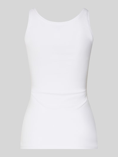 Produktfoto, Slim Fit Top mit Allover-Animal-Print im 2er-Pack von Skiny im weißen Farbton, aus elastischem Baumwoll-Mix, Rundhalsausschnitt, 2er-Pack, Logo-Print.