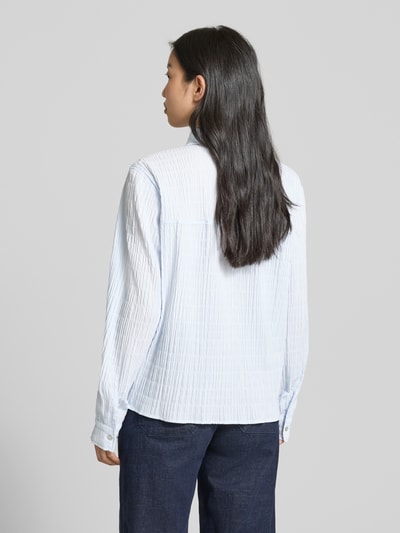 OPUS Regular Fit Hemdbluse mit Smok-Details Modell 'Finnea' Hellblau 5